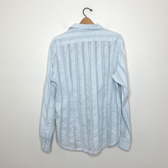 Ted Baker Light Blue Textured Pastel Blue Spinx Slim Fit Button Down Shirt 44 - Picture 11 of 12